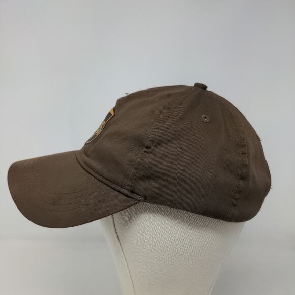 Wearguard Men's Strapback Hat Brown Adjustable UPS Employee Uniform Cap - Picture 3 of 7